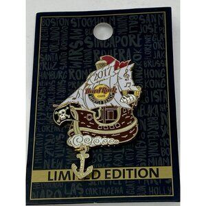 Hard Rock Cafe Myrtle Beach Pin Pirate Ship With Dangle Anchor 2017 LE 250